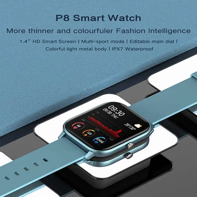 Smart Watch Call Smarthwatch Bluetooth Fitness Watch Men Women Monitor Waterproof Watch Bracelet DIY Dial P8 Max For Samsung