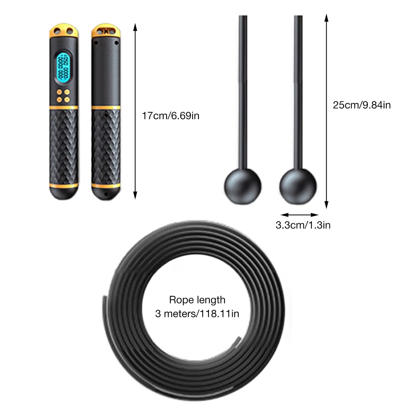 2-in-1 Jump Rope Cordless Skipping Rope