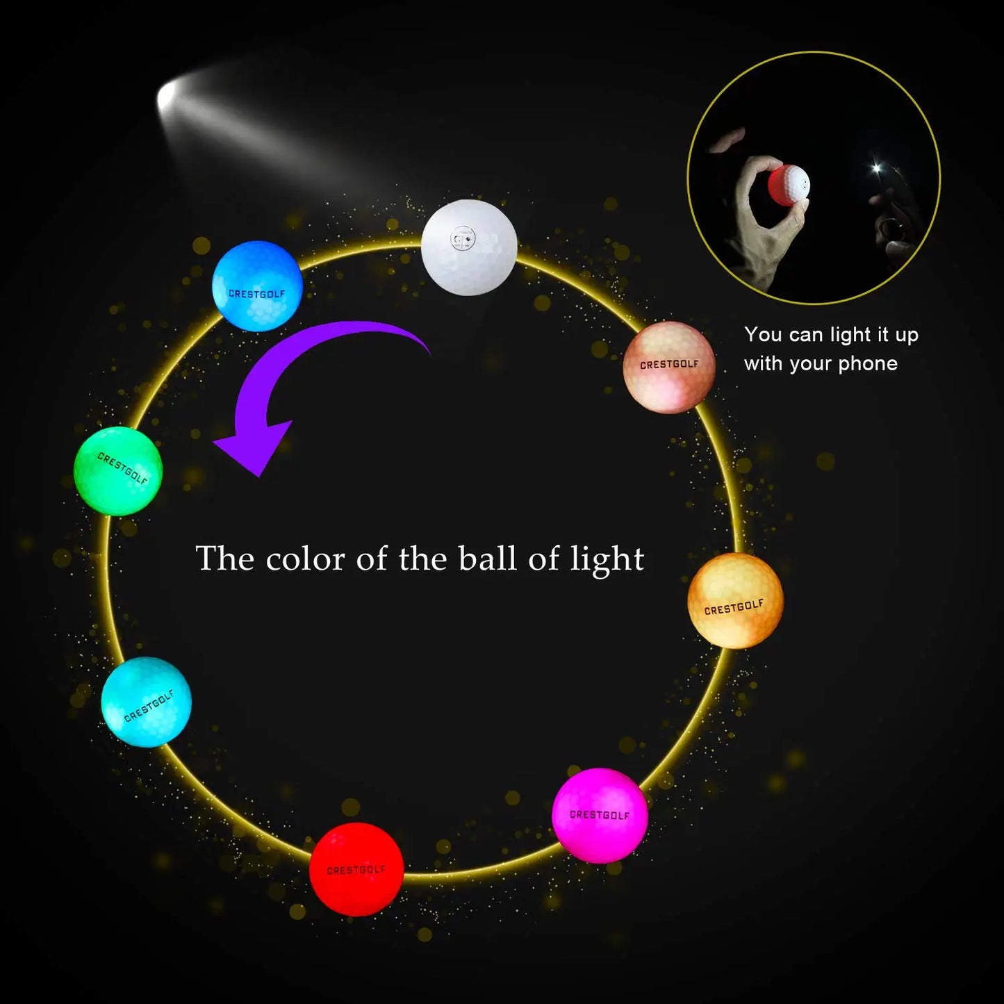 LED Golf Balls for Night Glow