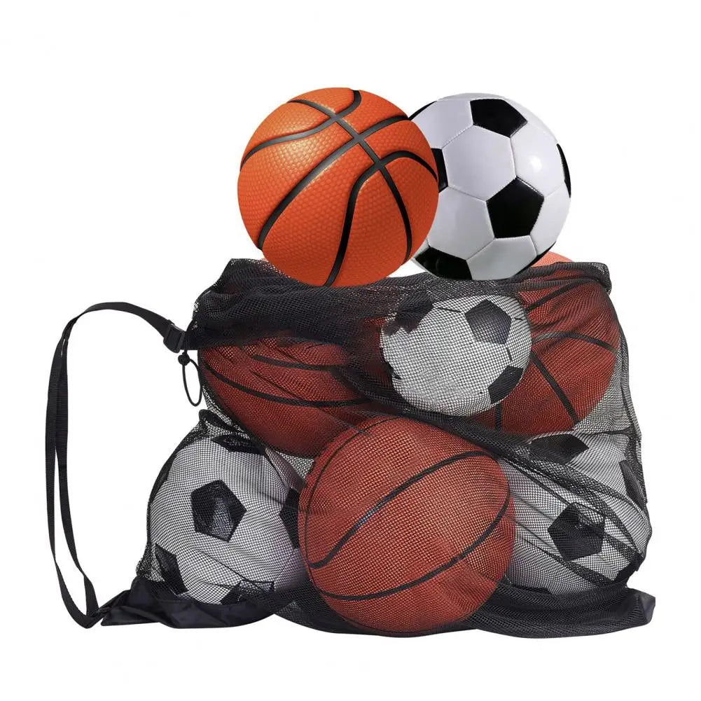 Super Large Drawstring Basketball Bag Outdoor Sports Volleyball Ball Soccer Football Storage Bag Shoulder Strap Ball Organizer