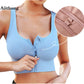 Zipper Hook Gym Bra