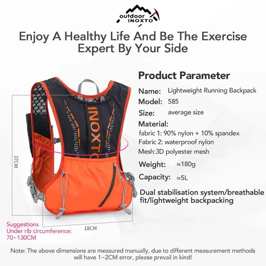 Lightweight Running Backpack Hydration Vest,