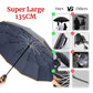 Super Large 135CM Automatic Folding Umbrella for Men,Waterproof Windproof Strong Safety Reflective Reinforced Golf Big Umbrellas