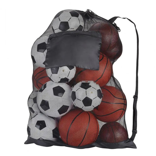 Super Large Drawstring Basketball Bag Outdoor Sports Volleyball Ball Soccer Football Storage Bag Shoulder Strap Ball Organizer