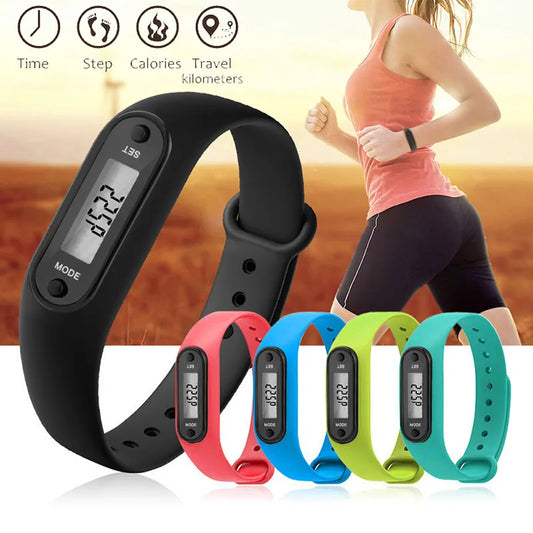 New Digital LCD Pedometer Run Step Walking Calorie Counter Sports Smart Wrist Watch Bracelet Display Fitness Gauge Step Tracker