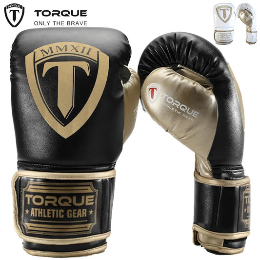 TORQUE Men Women 8 10 12 14 16oz Boxing Gloves PU Leather Tiger Muay Thai MMA UFC Profession Kickboxing Adults Sandbag Training