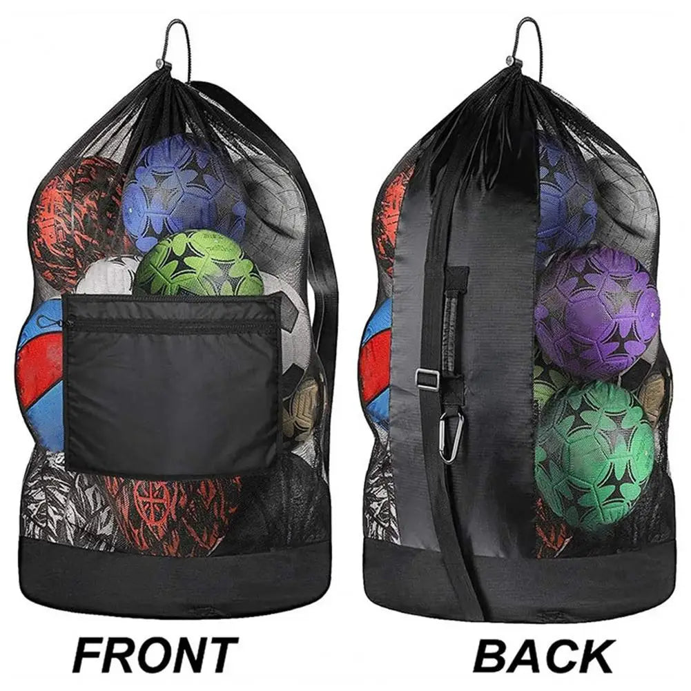 Super Large Drawstring Basketball Bag Outdoor Sports Volleyball Ball Soccer Football Storage Bag Shoulder Strap Ball Organizer