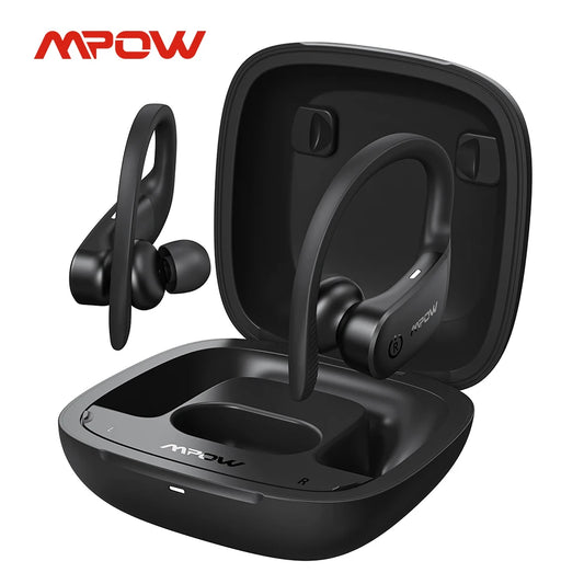 Mpow Flame Lite Wireless Bluetooth Earphones with IPX7 Waterproof 30H Playtime Bass Earhook Earphone for Gym Smartphone Earbuds